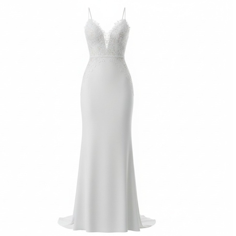Tara Keely 2762 Ivory Lace Open Back‎ Mermaid Wedding Dress Gown